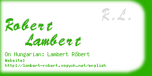 robert lambert business card